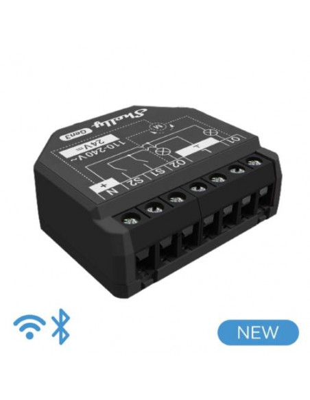 Shelly Plus 2PM Gen 3 - Smart Relay Tapparelle 16A AC/DC WiFi + PM