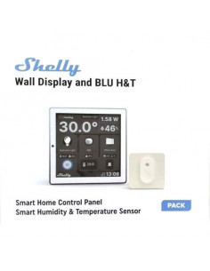Shelly Wall Display + Sensore H&T - Pannello con Display touch Bianco