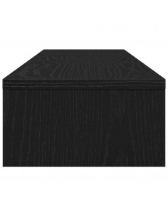 Supporto per Monitor Rovere Nero 100x24x13 cm Legno Multistrato