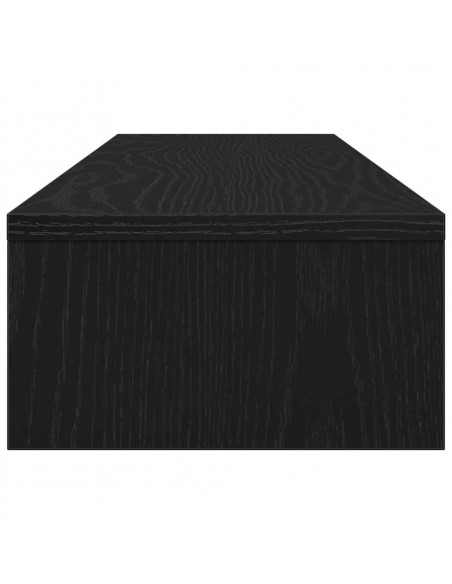 Supporto per Monitor Rovere Nero 100x24x13 cm Legno Multistrato