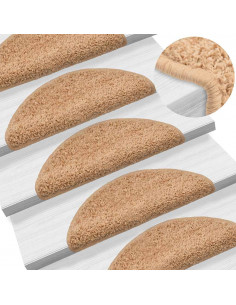 Tappetini per Scale 30 pz Beige 56x17x3 cm