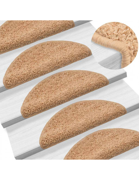 Tappetini per Scale 30 pz Beige 56x17x3 cm