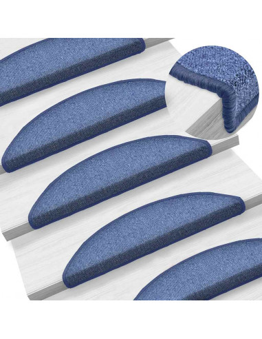 Tappetini per Scale 30 pz Blu 56x17x3 cm