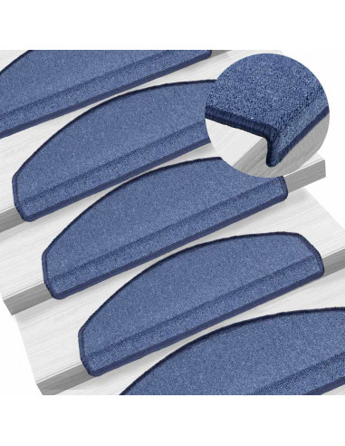 Tappetini per Scale 30 pz Blu 65x24x4 cm