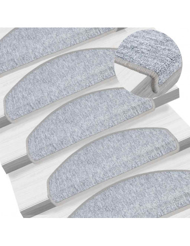 Tappetini per Scale 30 pz Grigio Chiaro 65x24x4 cm