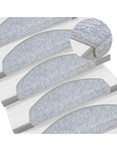 Tappetini per Scale 30 pz Grigio Chiaro 65x24x4 cm