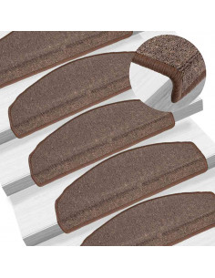 Tappetini per Scale 30 pz Marrone Caffè 65x24x4 cm