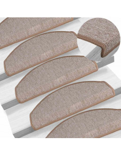 Tappetini per Scale 30 pz Marrone Chiaro 65x24x4 cm