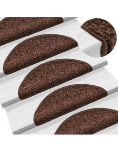 Tappetini per Scale 30 pz Marroni 56x17x3 cm