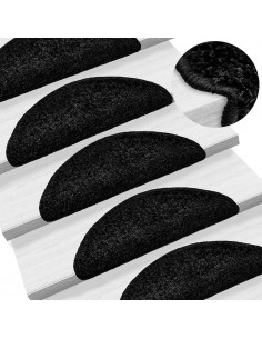 Tappetini per Scale 30 pz Neri 56x17x3 cm