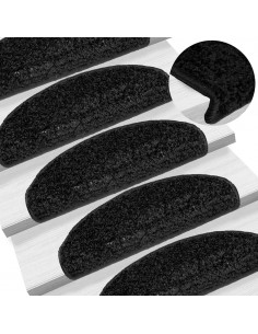Tappetini per Scale 30 pz Neri 65x21x4 cm