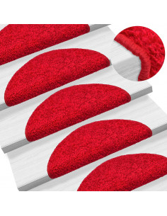 Tappetini per Scale 30 pz Rossi 56x17x3 cm