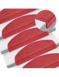 Tappetini per Scale 30 pz Rosso Bordò 65x24x4 cm