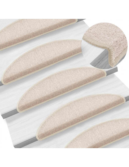 Tappetini per Scale 30 pz Tortora 56x17x3 cm