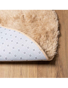 Tappeto Shaggy a Pelo Lungo NAVARRA Beige 160x160 cm poliestere