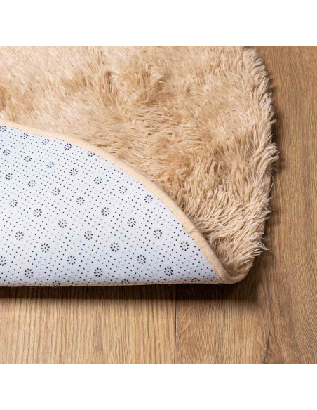 Tappeto Shaggy a Pelo Lungo NAVARRA Beige 240x240 cm poliestere