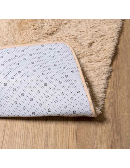 Tappeto Shaggy a Pelo Lungo NAVARRA Beige 60x100 cm poliestere