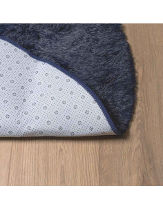 Tappeto Shaggy a Pelo Lungo NAVARRA Blu Marino 100x100 cm