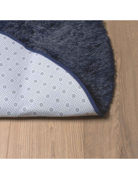 Tappeto Shaggy a Pelo Lungo NAVARRA Blu Marino 240x240 cm
