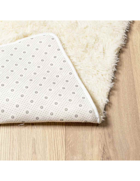 Tappeto Shaggy a Pelo Lungo NAVARRA Crema 200x290 cm poliestere