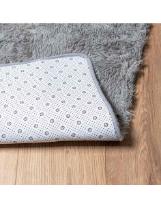 Tappeto Shaggy a Pelo Lungo NAVARRA Grigio Argento 130x200cm