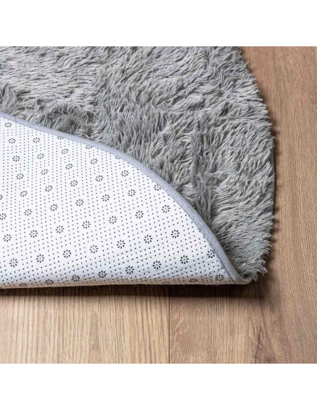 Tappeto Shaggy a Pelo Lungo NAVARRA Grigio Argento 300x200 cm