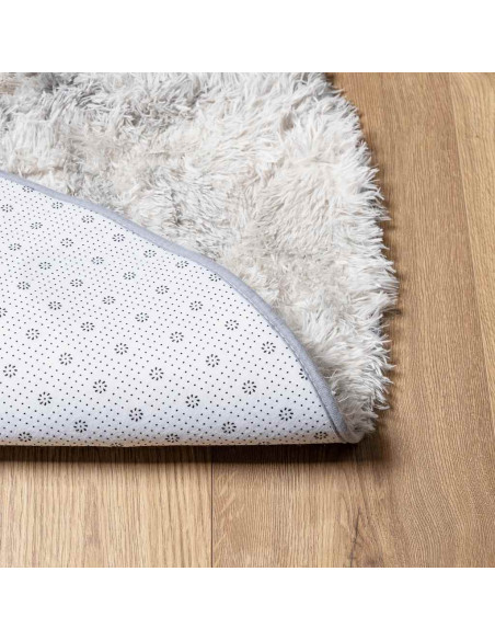 Tappeto Shaggy a Pelo Lungo NAVARRA Grigio Chiaro 200x200 cm