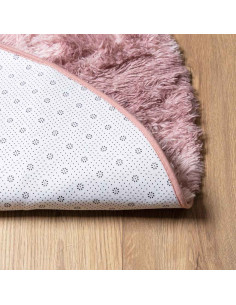 Tappeto Shaggy a Pelo Lungo NAVARRA Rosa Antico 120x120cm