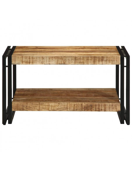 Tavolino 70x50x38 cm in Legno Massello di Mango Grezzo