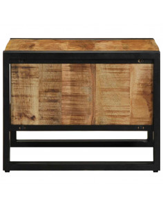 Tavolino da Salotto 50x50x38 cm Legno Massello di Mango Grezzo