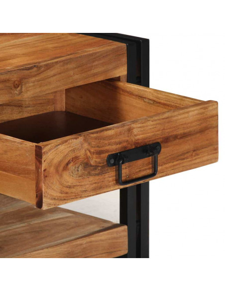Tavolino da Salotto 90x50x38 cm Legno Massello di Acacia