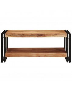 Tavolino da Salotto 90x50x38 cm Legno Massello di Acacia