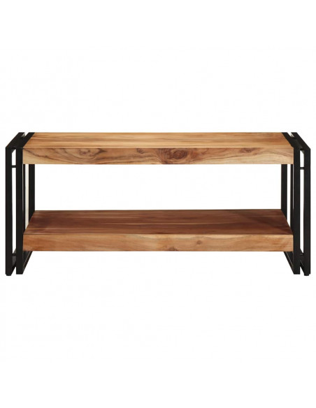 Tavolino da Salotto 90x50x38 cm Legno Massello di Acacia