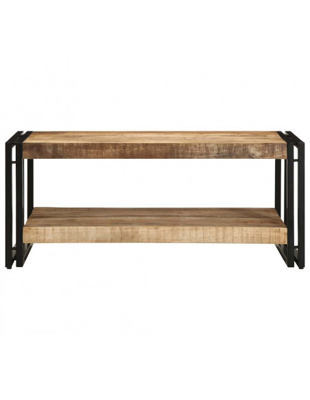Tavolino da Salotto 90x50x38 cm Legno Massello di Mango Grezzo