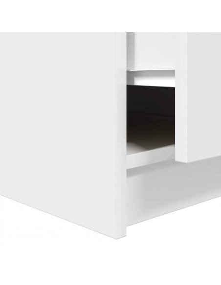 Tavolino da Salotto con Cassetti Bianco 70,5x70x40 cm