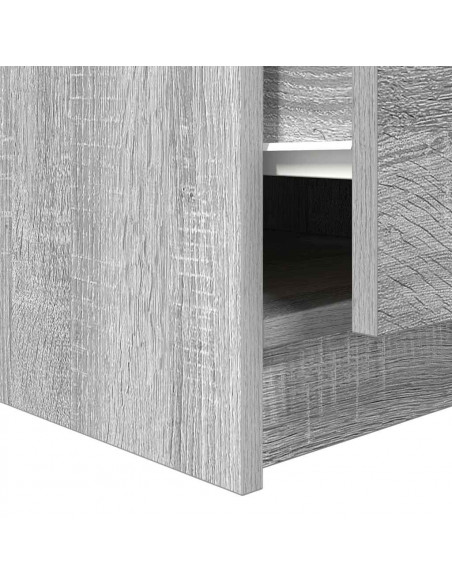 Tavolino da Salotto con Cassetti Grigio Sonoma 100x100x40 cm