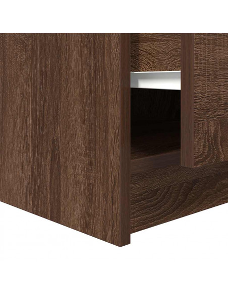 Tavolino da Salotto con Cassetti Rovere Marrone 70,5x70x40 cm