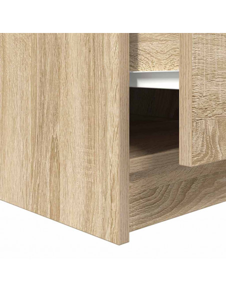 Tavolino da Salotto con Cassetti Rovere Sonoma 70,5x70x40 cm