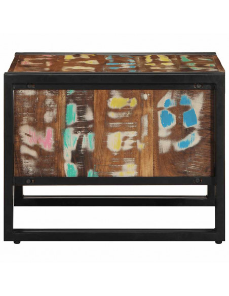 Tavolino Salotto Multicolore 50x50x38cm Legno Massello Recupero