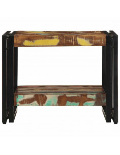 Tavolino Salotto Multicolore 50x50x38cm Legno Massello Recupero