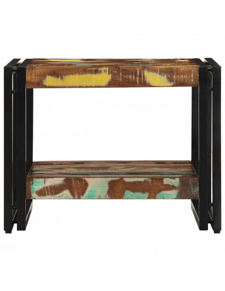 Tavolino Salotto Multicolore 50x50x38cm Legno Massello Recupero