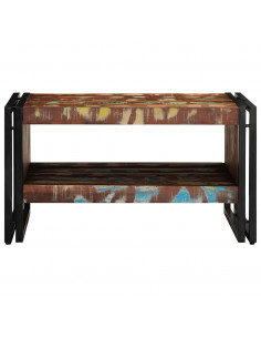 Tavolino Salotto Multicolore 70x50x38cm Legno Massello Recupero
