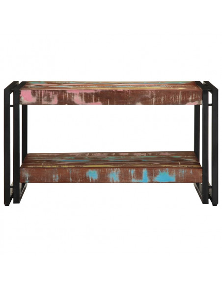 Tavolino Salotto Multicolore 70x50x38cm Legno Massello Recupero