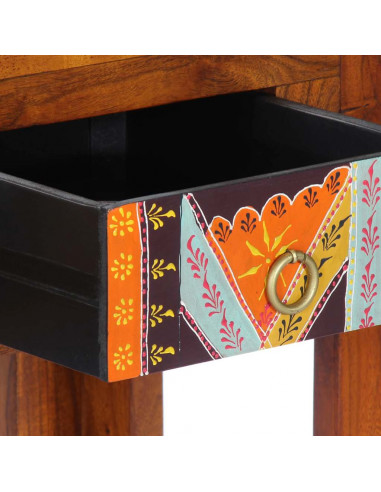 Tavolo Consolle 110x35x75 cm in Legno Massello di Acacia