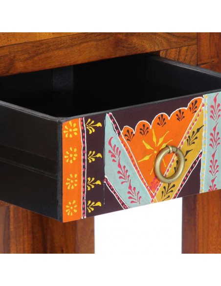 Tavolo Consolle 110x35x75 cm in Legno Massello di Acacia