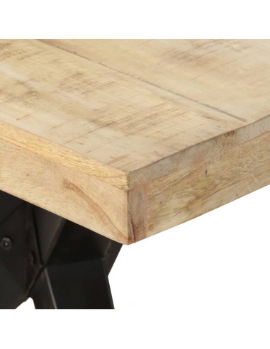 Tavolo da Pranzo 200x90x76 cm in Legno di Mango Grezzo