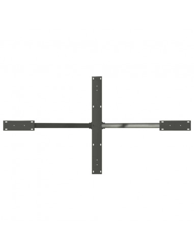 Gamba per Tavolo da Pranzo a Forma di Ragno Antracite 150x78x(72-73) cm Acciaio