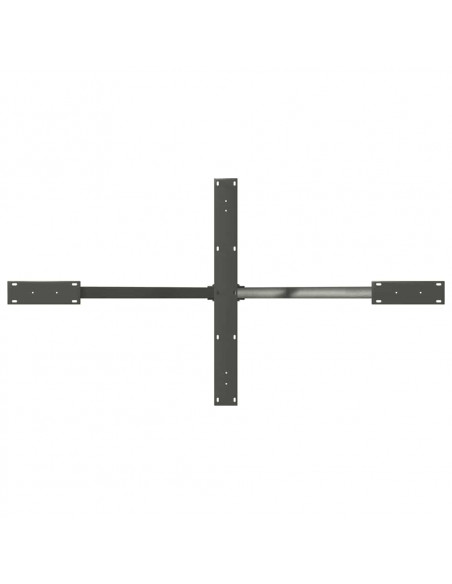 Gamba per Tavolo da Pranzo a Forma di Ragno Antracite 150x78x(72-73) cm Acciaio