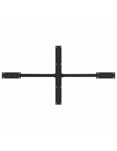 Gamba per Tavolo da Pranzo a Forma di Ragno Nero 150x78x(72-73) cm Acciaio