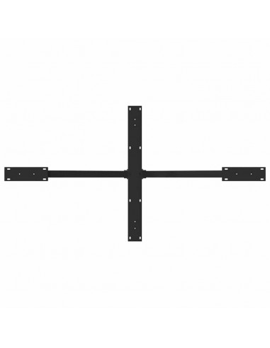 Gamba per Tavolo da Pranzo a Forma di Ragno Nero 150x78x(72-73) cm Acciaio